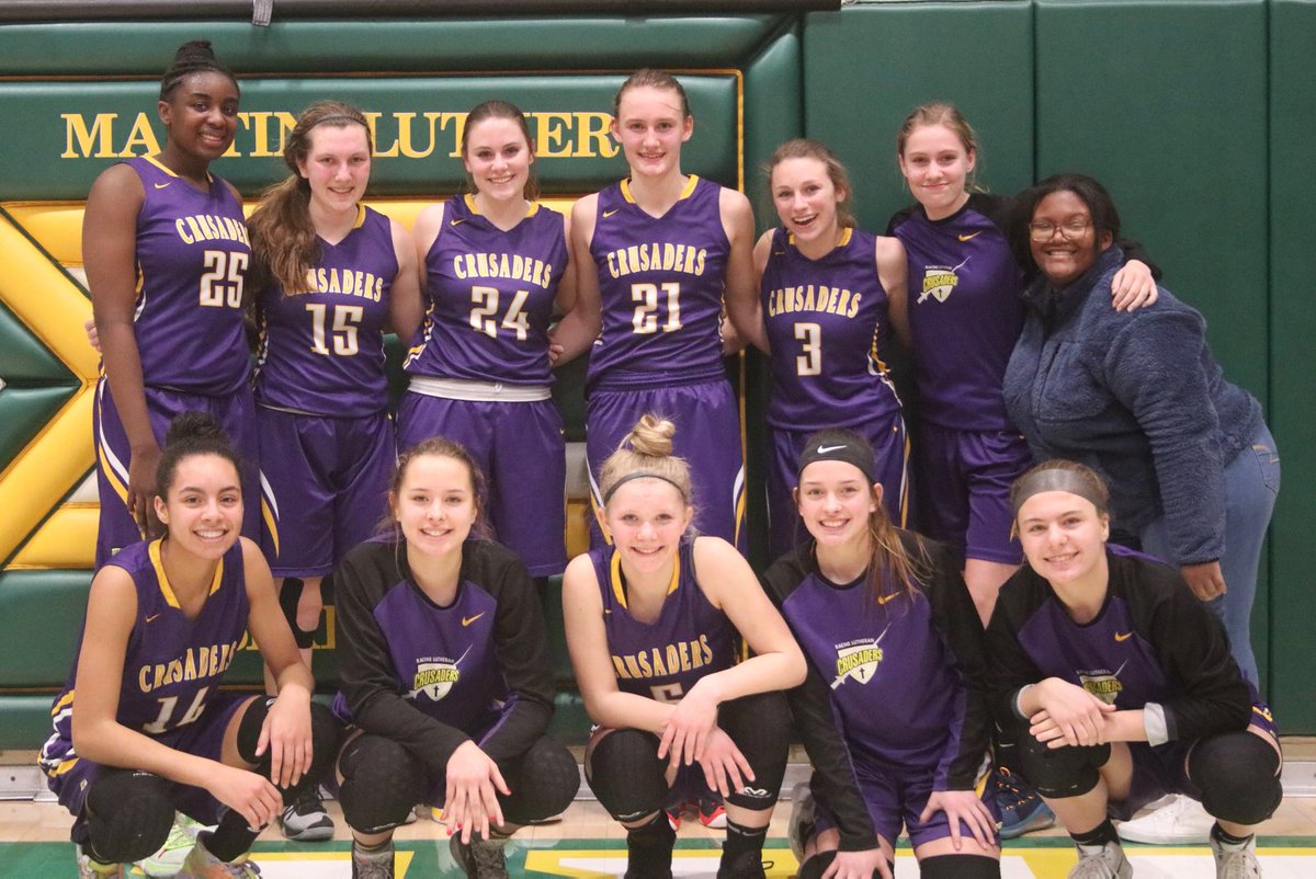 RLHSAthletics's tweet photo. Girls complete an undefeated regular season and get a school record 22nd victory over Martin Luther 68-64! https://t.co/ApQUK4gHCv