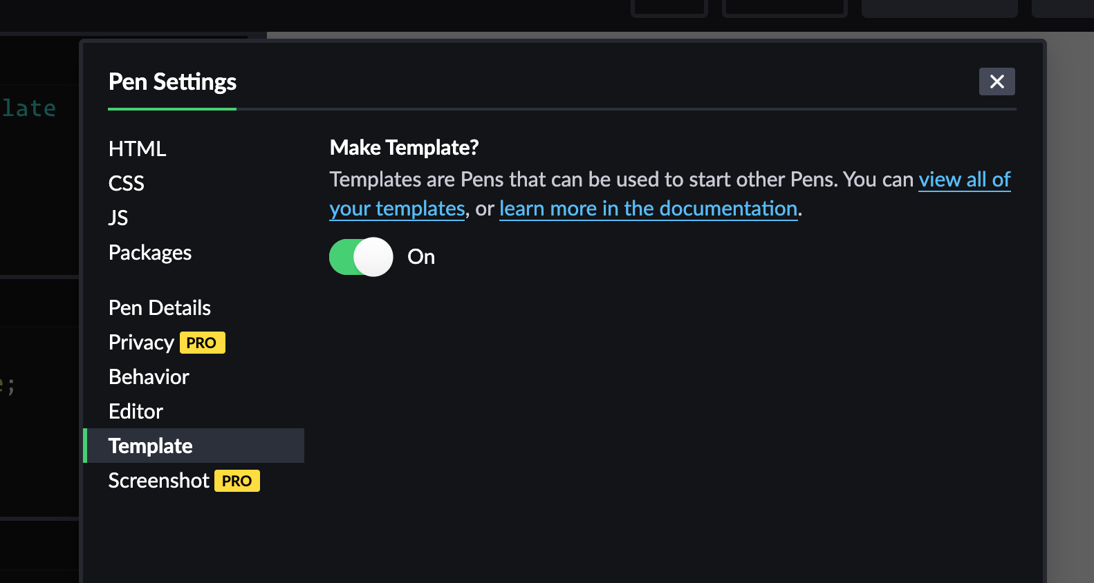 CodePen.IO on Twitter: "Any Pen you own can be a template! Flip the