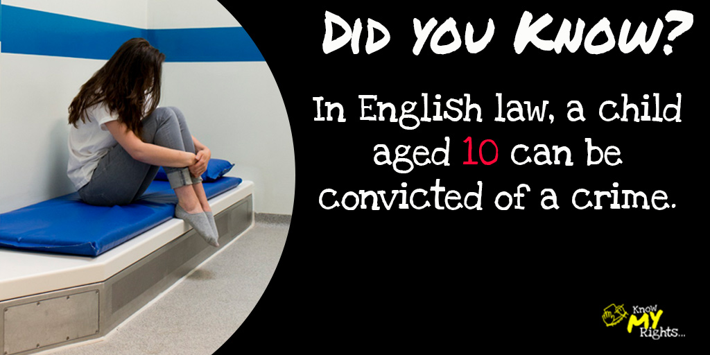 KnowmyrightsU's tweet photo. According to English law, a child as young as age 10 can be convicted of a crime.
#childrensrights #standUp4HumanRights #policeuk #socialjustice #arrested #youthjustice #childrights #WeCare https://t.co/ogkFGsEOq6