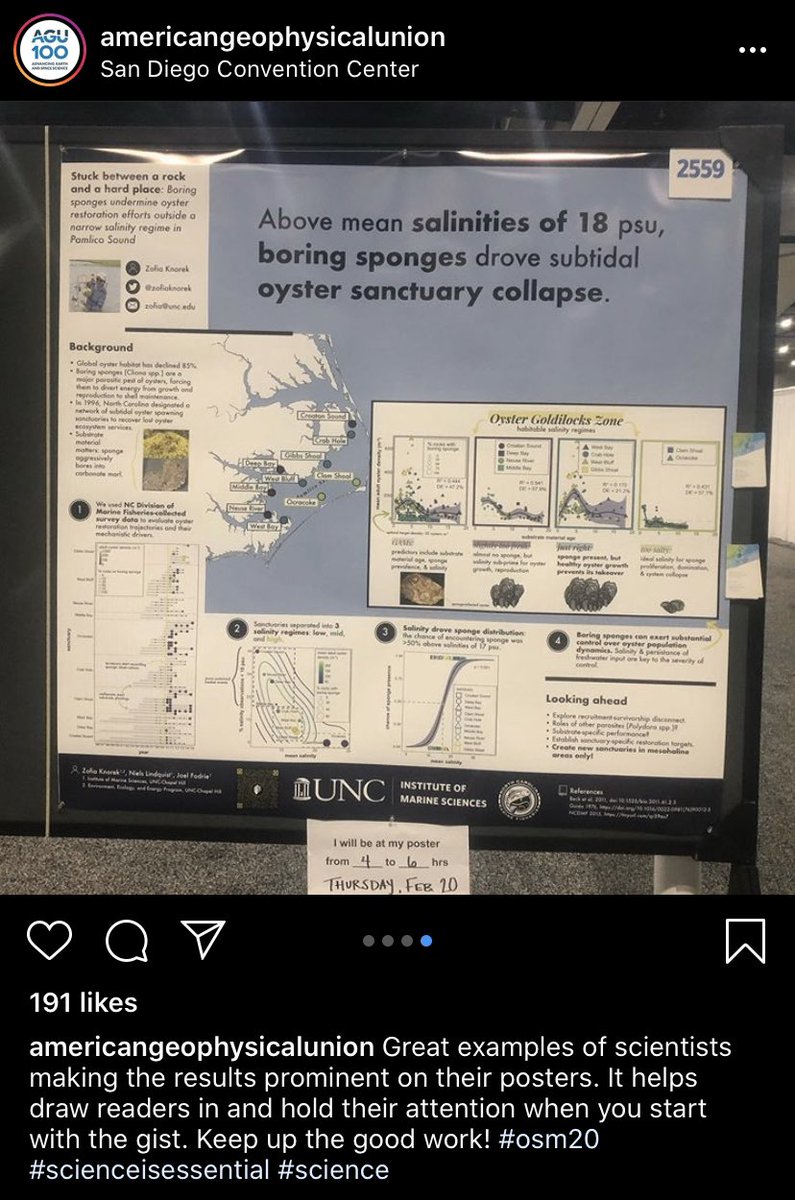 My #OSM20 #betterposter was featured on @theAGU Instagram! This format was so effective and fun to design; I cannot recommend it enough.