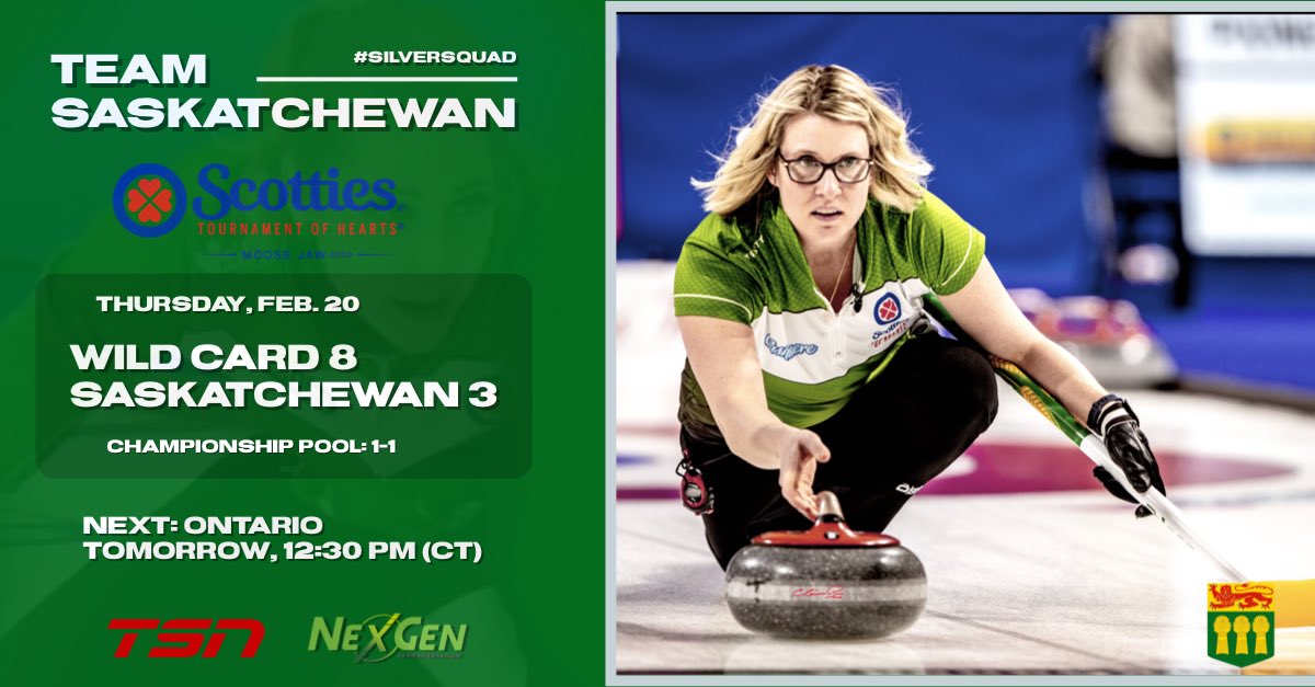 TeamSilvernagle's tweet image. Well darn it. So close to going 3-for-3 today. Time to get set for two more tomorrow! 

#stillinit #GoSaskGo #UniteInGreen #cowbell #STOH2020 #TeamSask 💚