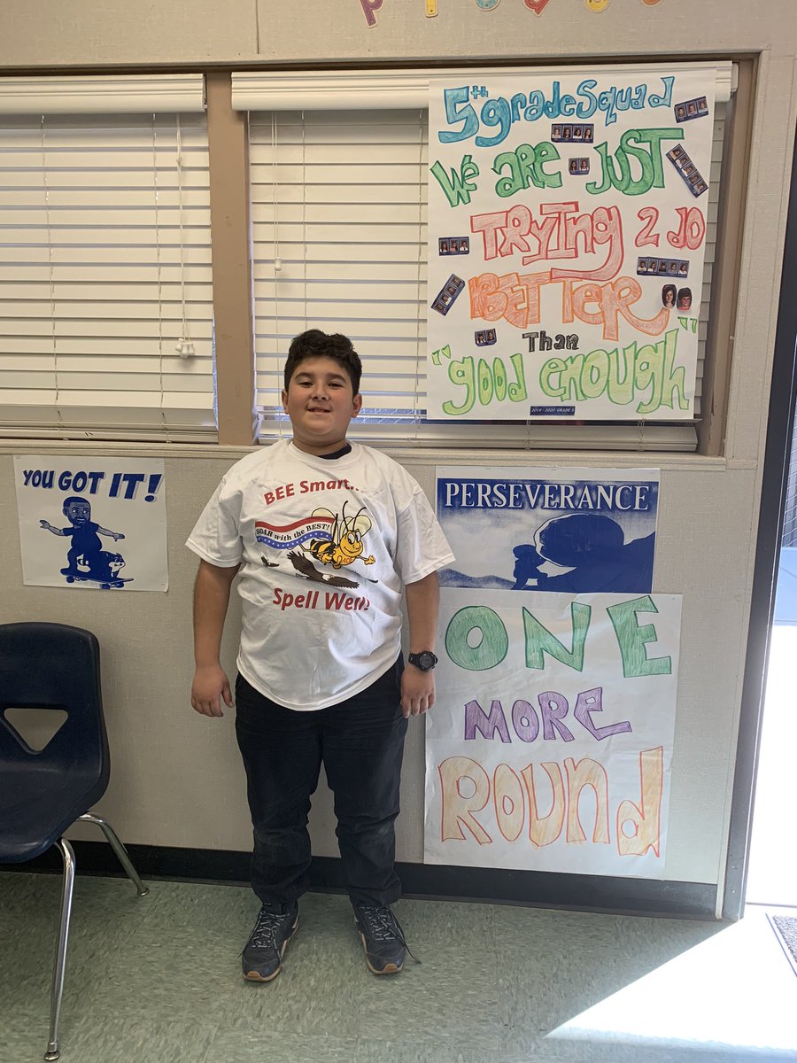 JoseLGarcia_88's tweet photo. Scholar proud to represent #olivepride @ spelling bee! #room15 #5thgradesquad #mysquad #olivepride #dreamteam https://t.co/vHcXgGze75