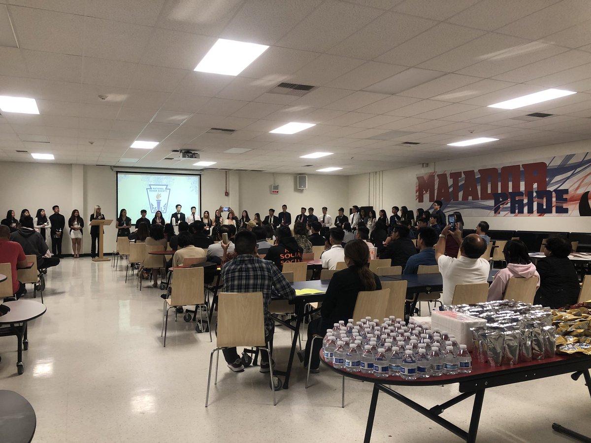 NewsBGHS's tweet photo. Congratulations to all our Matadors that were inducted into the prestigious National Honor Society tonight! They have embodied the four pillarsof NHS! Thank you to Ms. Guntalilib for all that she has done to support our students! #MatadorPride https://t.co/TAUb6sEgf3