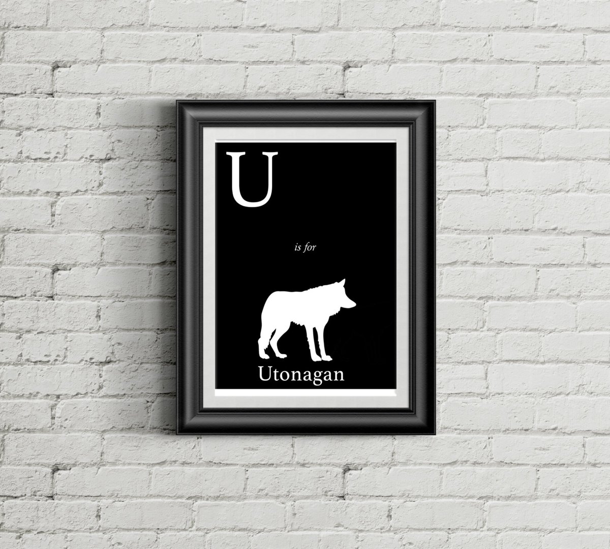 Alphabet Art Print - dog art print - U is for Utonagan Art Print - Modern Home Decor - dog silhouette art print - dog wall art - nursery art etsy.com/sophisticatedp… #fairewholesaler #doglover #sophisticatedpup #Etsy #dogs #doglovergifts #GraphicArtPrint