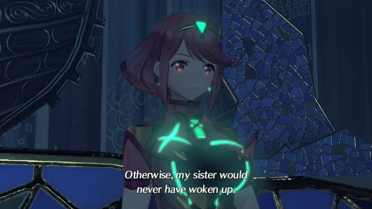 The localization frustrates me ofc but this case is a weird one! They have Homura refer to Hikari as her sister when in the original audio she is just calling her 'Hikari chan'. It's even weirder because I don't think the localization ever has her do this again  #Xenoblade2