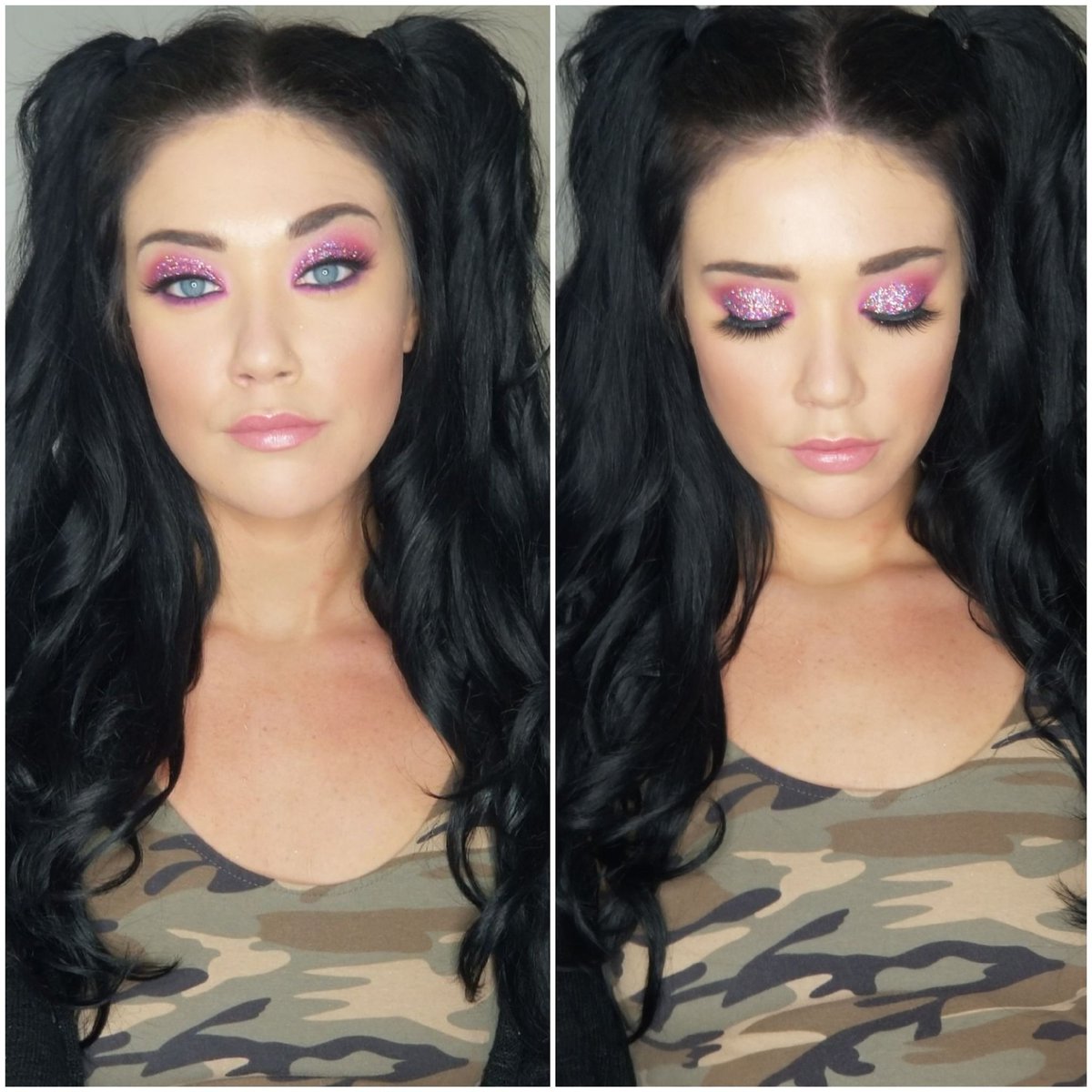 Barbie Pink Sparkle Makeup & Curls #muavegas #makeupbyeloise