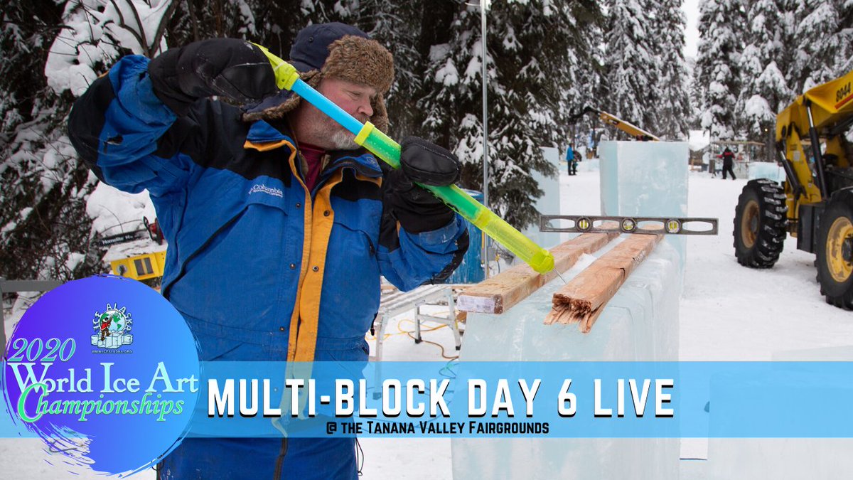 icealaska's tweet photo. Multi-Block Day 6 of the 2020 World Ice Art Championships LIVE @ 8 pm AKST TONIGHT
#icealaska #worldiceartchampionships #alaskatourism #alaskaevents #icesculpting #iceharvest #fairbanksalaska #icecarvingcompetition #icecarving #iceart #iceartpark #sculpture #icesculpture https://t.co/cUW6Igru0c
