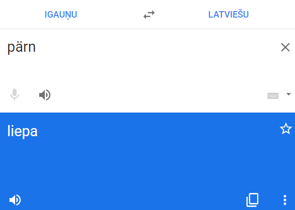 Pag, ja igauņu "pärn" ir "liepa, tad sanāk, ka Pērnava ir Liepāja... ;)