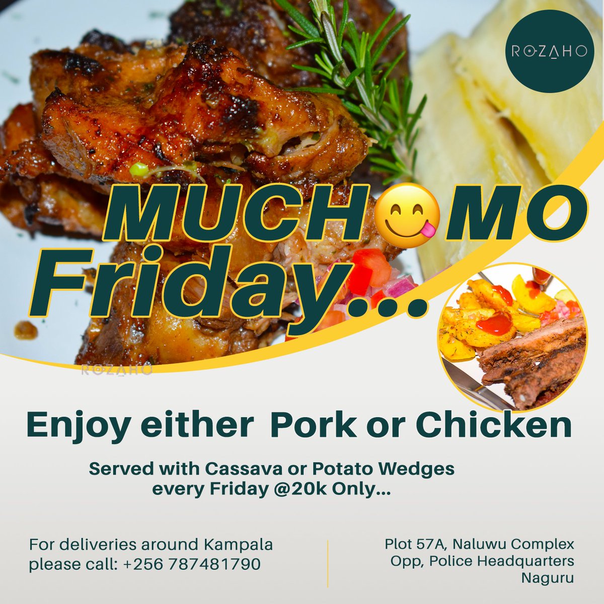 RickoR920's tweet photo. Rozaho mighty on Muchomo 💪💪💪😋got you covered every Friday🔥🔥
#Rozaho_Bistro
#Versatilegraphics https://t.co/pIzRZtjEgA
