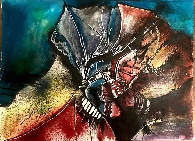 TysonDrawsStuff's tweet photo. Mess
This was from tonight’s stream. Got intentionally messy. Used every tool under the sun. Just threw them all together to see what would come out.
Fun.
Kickstarter > https://t.co/7ClKICGxxi
#darkart #fluffybunny #inkwash #inkspray #inking #brushpen #automaticdrawing #toro… https://t.co/v8yhM4r8DP