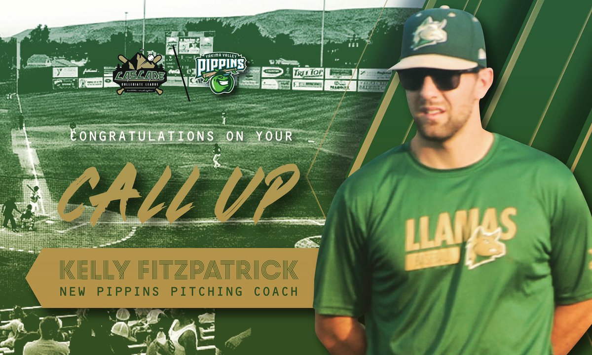 CascadeLeague's tweet photo. Congrats to @KellyFitz_37 on becoming the new Pitching Coach for @PippinsBaseball in the @WCLBaseball! Fitzpatrick, (@SkagitBaseball Assistant), led the Llamas to a CCL Championship win over the Sea Turtles in ‘19. We wish you the best of luck in ‘20. 🏔 #ReachYourPeak #RollPips https://t.co/lfsdJRkHQG