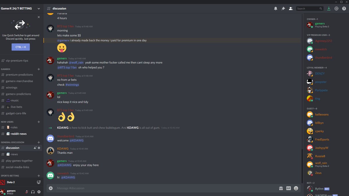 24Gamerx's tweet photo. Being betting since long time never knew any shit about discord and twitter it was all my friends told me to make server after see my success and win rate !! started from scratch here we are now people making money getting paid.

#gamerxtips #bettingdiscord #bettingtwitter https://t.co/lMlthmQCTI