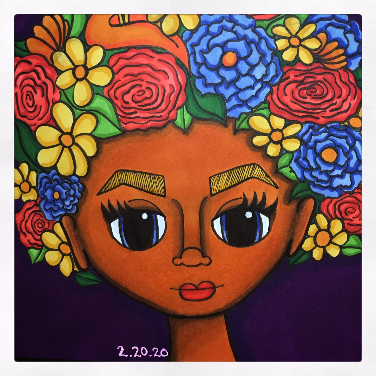 Shae206's tweet photo. Day 20 of #29faces #art #artist #markerart #ohuhu #illustration #artwork #drawing #artlovers https://t.co/AIPqFiqYk8