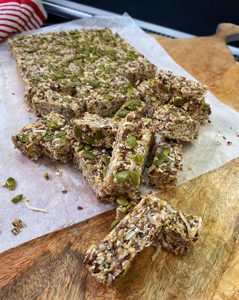 Join me tonight on @bhgaus and I’ll show you how to prepare these no-bake super-seed and cinnamon muesli bars - they’re gluten free and packed with goodness. You can also find the recipe in the March issue of the magazine. #bhgaus #glutenfree #nobakemueslibars