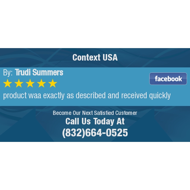 ContextUSAcom's tweet image. 5 Star: Trudi S. "product waa exactly as described and received quickly" bit.ly/3c0z1if