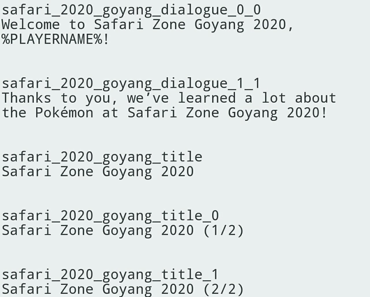 Pokémon GO Safari Zone: Goyang