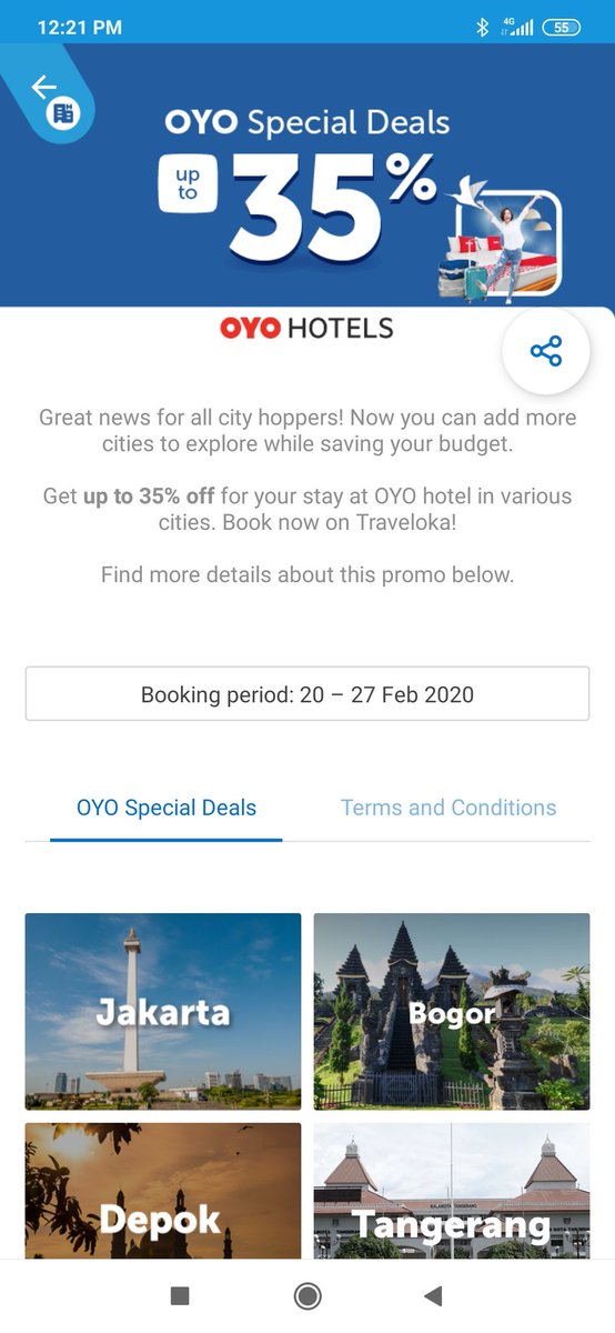 Lah buka Traveloka ada promo khusus OYO Monggo hajar, ges.