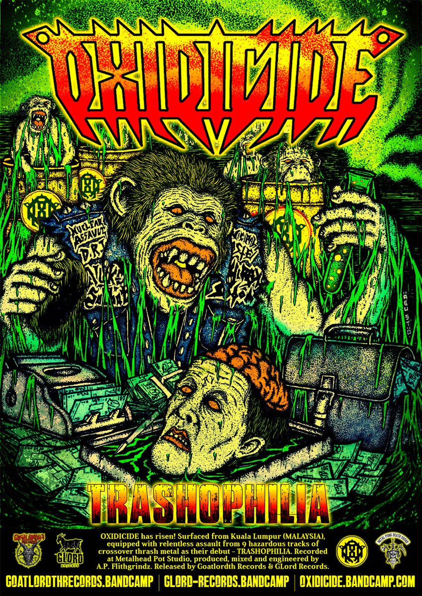 oxidicide's tweet photo. OXIDICIDE ''TRASHOPHILIA'' 1ST DEBUT FULL LENGTH ALBUM COMING SOON! https://t.co/wfcB8roOA8
