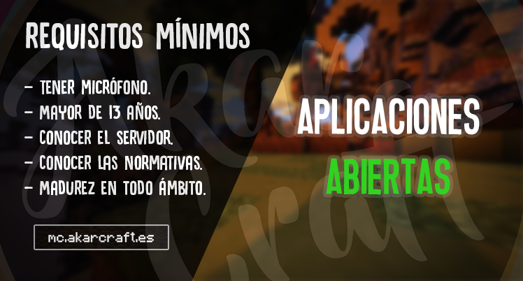 AkarCraft's tweet photo. 📰| Postulaciones a Moderador

¿Estás interesado en mejorar nuestra comunidad en respecto a la moderación? ¡Aplica a moderador!

Algunos requisitos:

* Contar con micrófono. 🎙️
* Edad mínima de 13 años. 🙇‍♂️
* Madurez laboral y emocional. 💼

✅ https://t.co/nM7QbpmHM1 https://t.co/5qZjuA7zbm