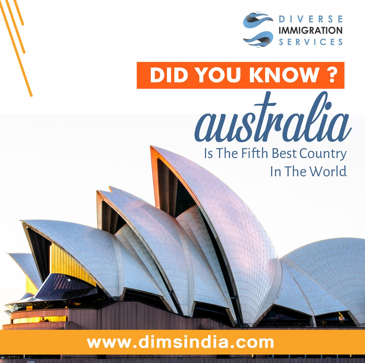 DimsIndia's tweet photo. Did you know?
Australia is the fifth Best Country in the World.
#Australia #Australiaimmigration #AustraliaPR #AustralianPR #ApplyforAustraliaPR #AustraliaVisaConsultants #AustraliaimmigrationConsultants #AustraliaVisaConsultant
Contact Us - 9999408064 | info@dimsindia.com https://t.co/WStqjzzNVP
