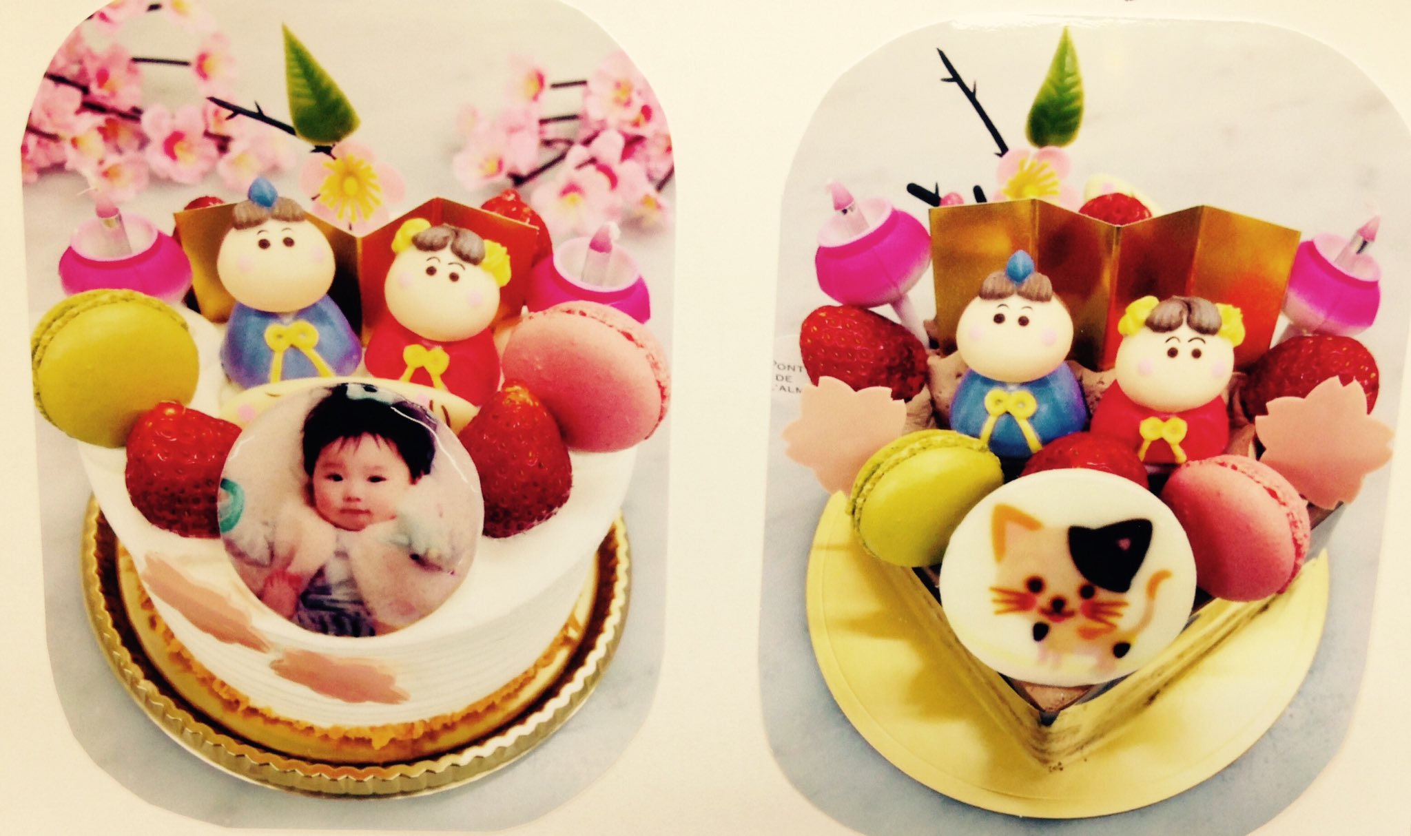 パティスリー ポンデラルマ ひなまつりケーキ 今年のひな祭りケーキには お好きなイラストや写真を印刷したチョコレートプレートをご予約された方のみお載せすることができます お子様の可愛いお写真やプリンセスなどのイラストはいかがでしょうか