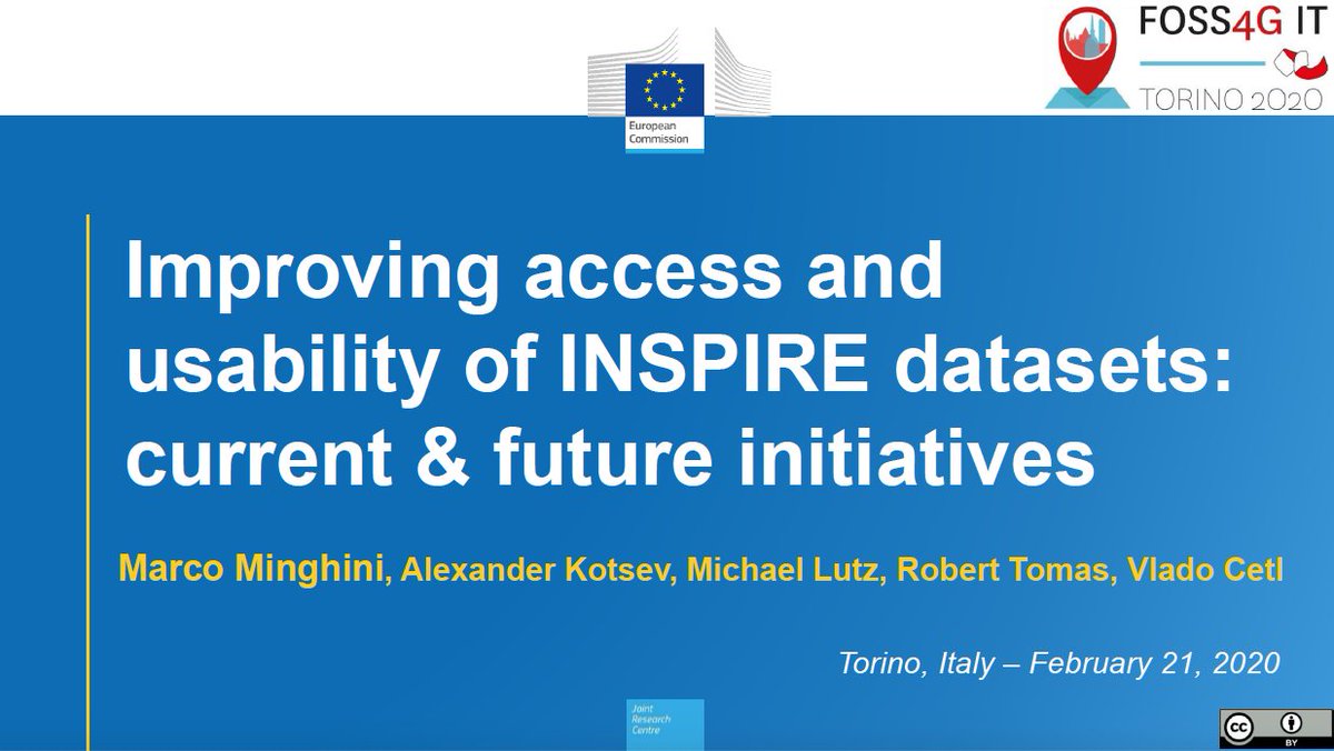 MarcoMinghini's tweet image. Slides of my talk &quot;Improving access and usability of INSPIRE datasets: current &amp;amp; future initiatives&quot; given today at FOSS4G-IT 2020 available at github.com/MarcoMinghini/… (CC BY)

#foss4g_it2020 @INSPIRE_EU @gfossit @WikimediaItalia @AgidGov