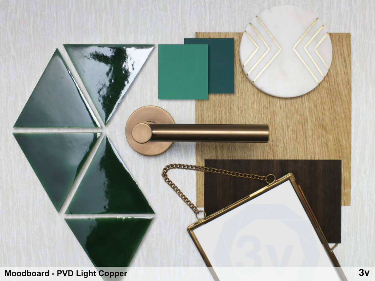 3vahl's tweet photo. Looking for some inspiration? Today we share our PVD Light Copper moodboard!!
#PVDLightCopper #inspiration
#3v #morethanjustfunctional #leverhandle @DomusTiles https://t.co/oFmNzmpe1h