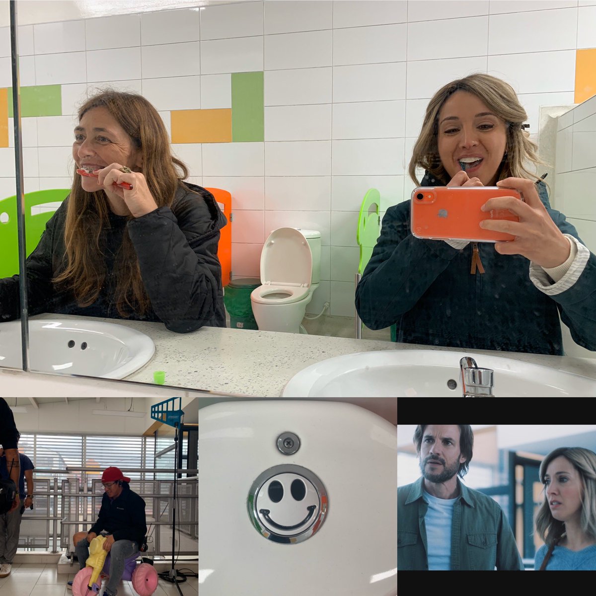 Carolinalapausa's tweet photo. Porque en #perdida6 los personajes sufren mucho, pero el equipo se lo pasa piruleta! #diarioderodaje https://t.co/vckwVN8UCA