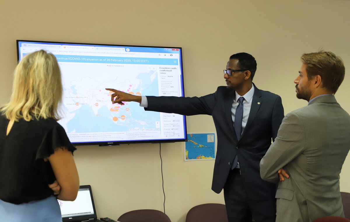 ⁦<a href="/pahowho/">PAHO/WHO</a>⁩ held a briefing on #COVID19 situation&amp; preparedness for Diplomatic  Corps accredited to Barbados &amp; Eastern Caribbean. The ⁦<a href="/pahowho/">PAHO/WHO</a>⁩ team presented its incident operations center &amp; response coordination for the 13 countries &amp; territories. ⁦⁦<a href="/WHO/">World Health Organization (WHO)</a>⁩