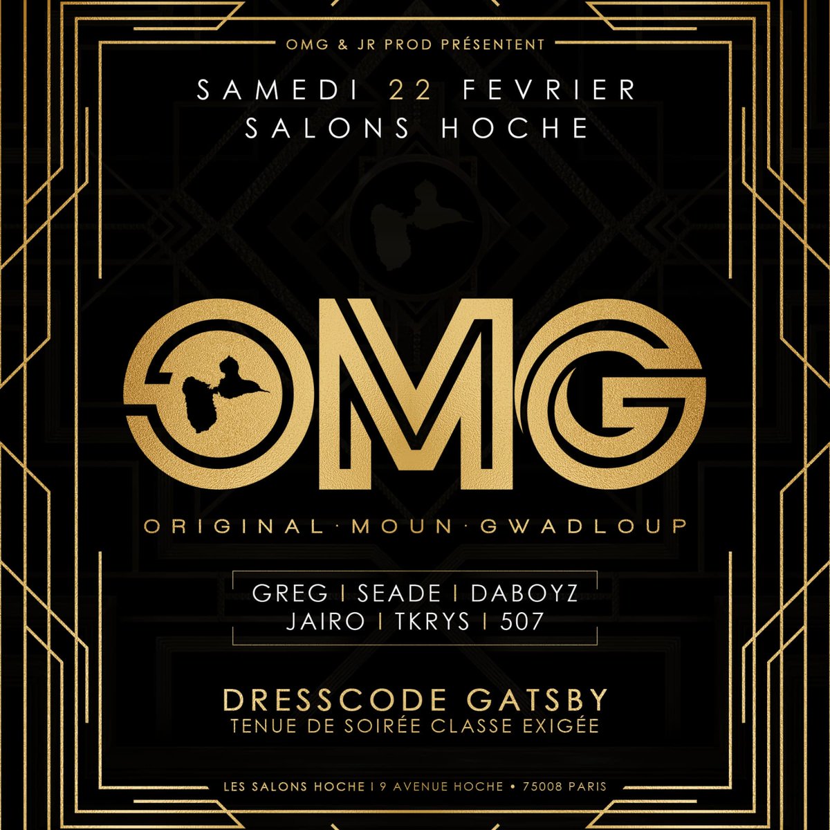 FrenchKissFAN's tweet photo. PARIS | SAMEDI 22 FÉVRIER | SALONS HOCHE 

C'EST déjà DEMAIN ! Viens découvrir LA soirée made in Gwada qui te propulsera "o péyi" le temps d'une nuit !

Original Moun Gwadloup !

⚠️ DERNIÈRES préventes => https://t.co/mnR6vHSjSS https://t.co/C4fMPgqjCI