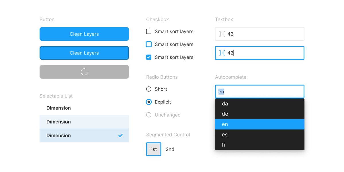  — Use UX patterns and UI components that are familiar to Figma users.Draw inspiration from Figma’s native features. Using your plugin should feel as similar as possible to using Figma itself.Use colors, styles, and components from Figma’s design system.