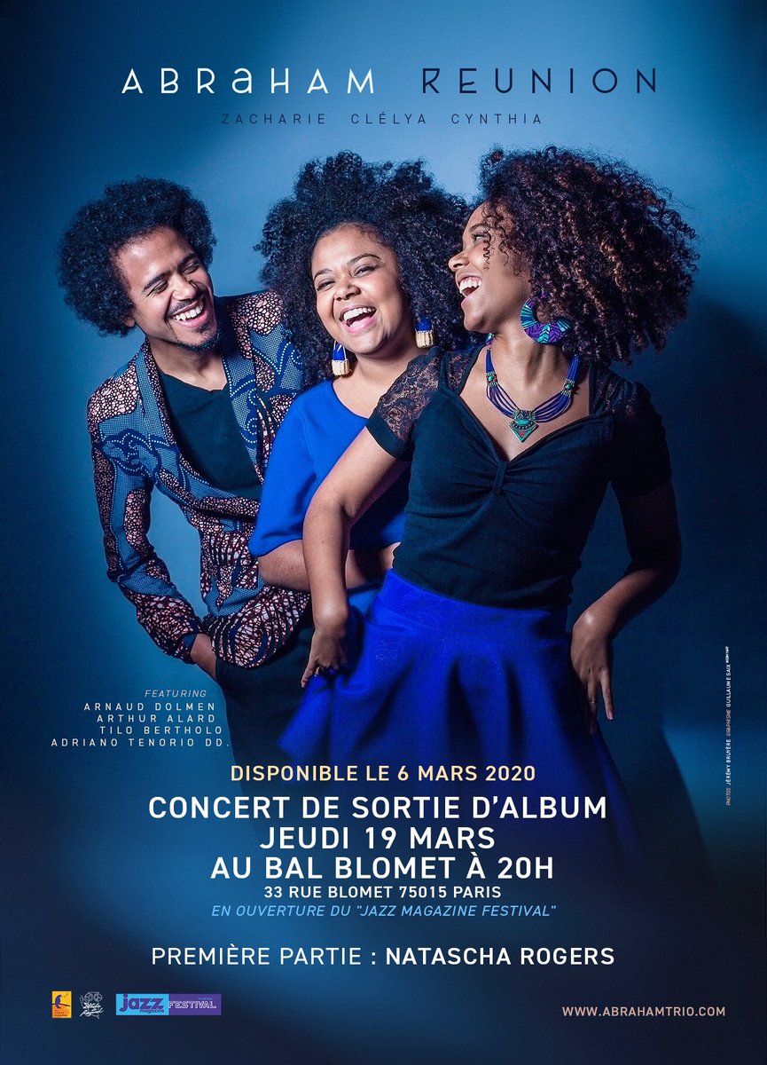 👩🏾‍🦱👧🏾🧑🏾‍🦱Abraham Trio🔹🔹🔹
📷<a href="/jbruyeremusic/">jeremy Bruyere</a> 
🖼<a href="/WebmyArt/">webmyart</a> 
Commander votre album pour le 6 mars👉🏾FB 
#releaseparty19mars #abrahamreunion #bros