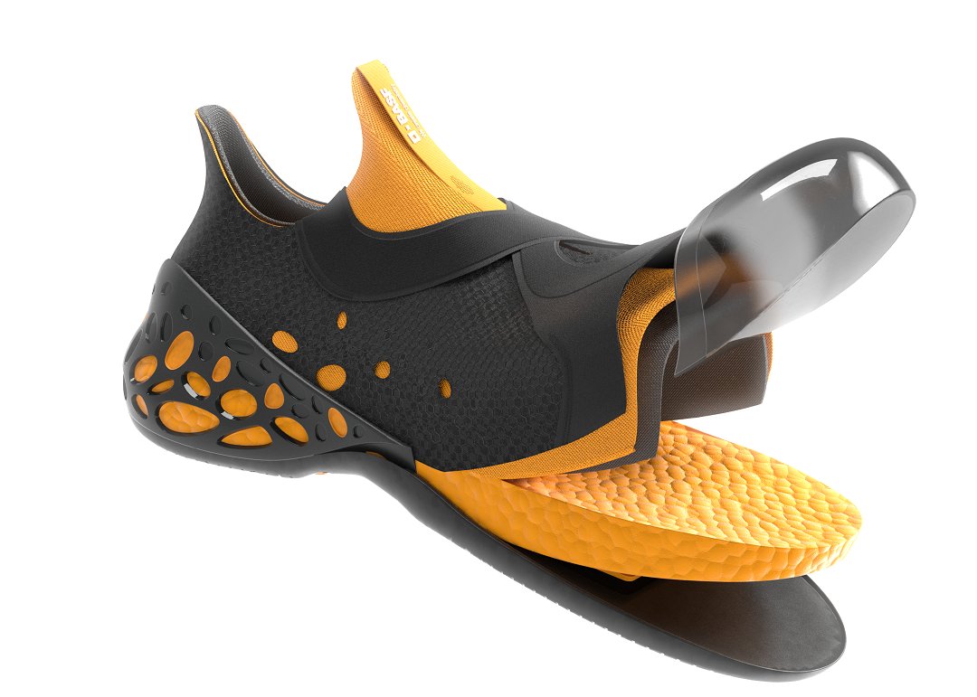 BASF's tweet image. A complete redesign of the safety shoe - that is our concept shoe "Limitless", uniting all our material innovations for the footwear industry. Meet "Limitless" until today @SimacTT (booth G40, hall 14) in #Milan: plastics-rubber.basf.com/global/en/perf… #SIMAC #SIMAC2020