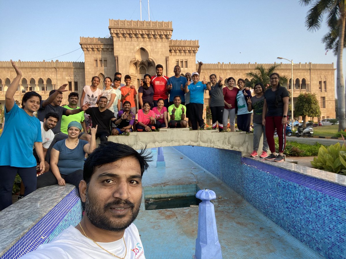 Osmania University Hyderabad Runners in full josh for the 5k run at the University of Hyderabad on Feb 23