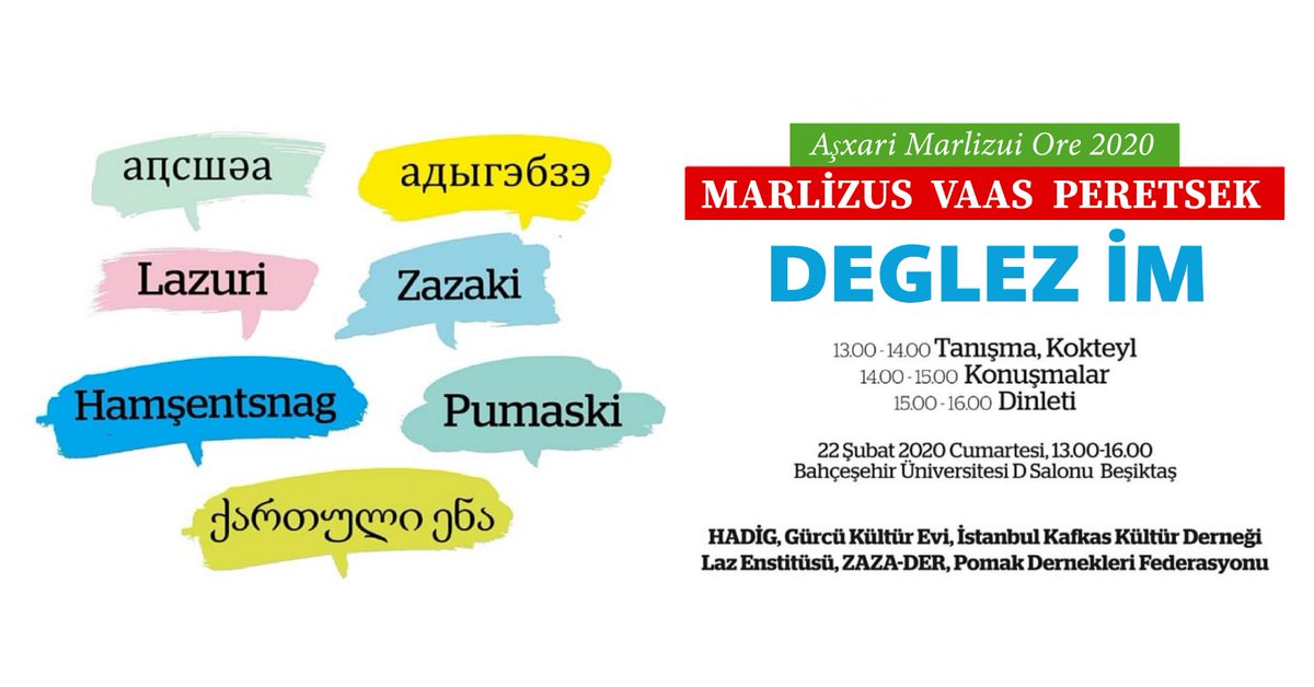 Lizut ku anunda, Hamşetsnak xabra !

Bugün 21 Şubat Dünya anadili günü. 
Ana dilde konuşmak, yazmak, ana dilini öğrenmek ve ana dilde eğitim temel insan haklarındandır.