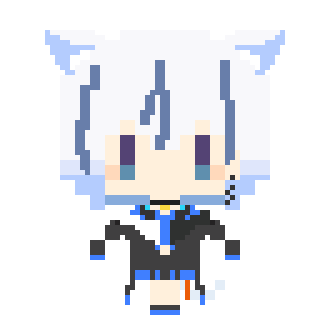 Misaka みさか にじそ05 紡音れいちゃんをミニキャラ風ドット絵で描いて壁紙にしました 寿司ドンアート