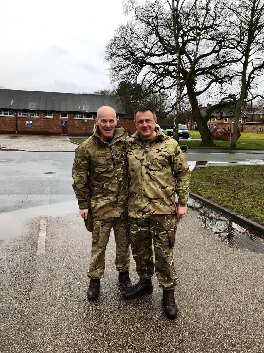 MarkHillMBE's tweet photo. Great to catch up with my old Platoon Sergeant from the early 90s serving with The Duke of Wellingtons Regiment #1DWR now the @YORKS_REGT  Once a Duke, always a Duke 👍 https://t.co/LoXFt2vLrF