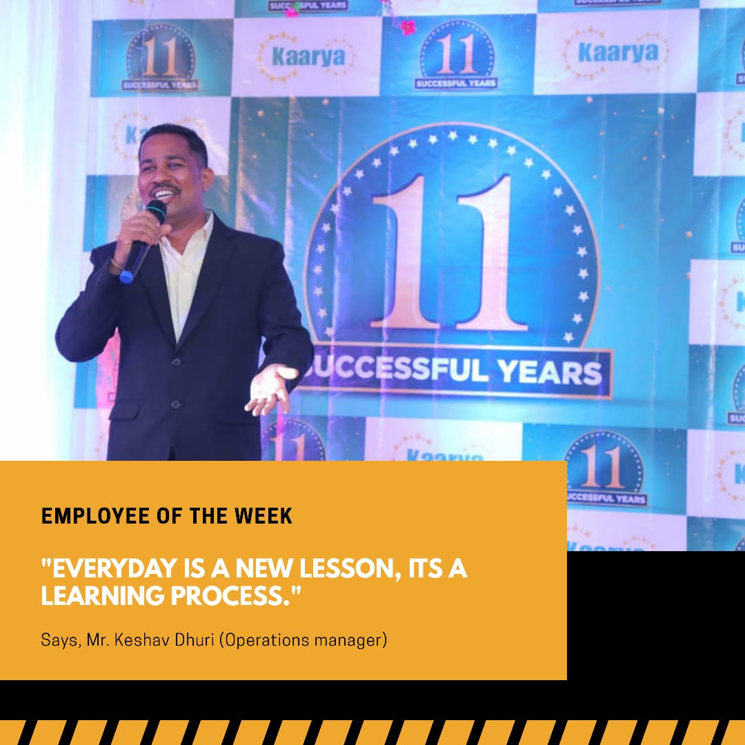 kaaryaIndia's tweet image. Meet our EMPLOYEE OF THE WEEK, Mr. Keshav Dhuri.  #employeeappreciation #employeeofthemonth #kaarya #facilities #management #ifm #corporate #profile #propertymanagement #realestate #realtor #housekeeping #corporate #marketing #commercial #service