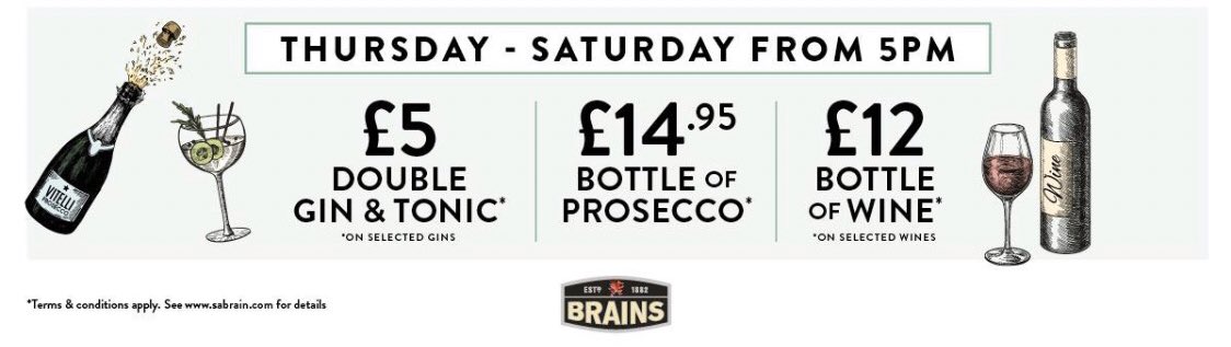 Yay you’ve made it to Friday! It’s been a tough week for everyone and we think you all deserve a drink! Join us from 5pm and take advantage of one of our drinks offers. We will be there to join you! #bestofwales