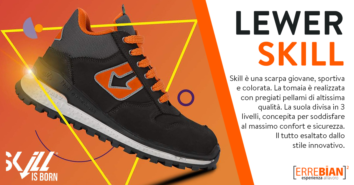 ErrebianSpa's tweet photo. Skill is born, la nuovissima scarpa di Sicurezza Lewer realizzata in tantissime varianti di colore e materiale, scegli quella che fa per te! https://t.co/dXRKv7u8nP