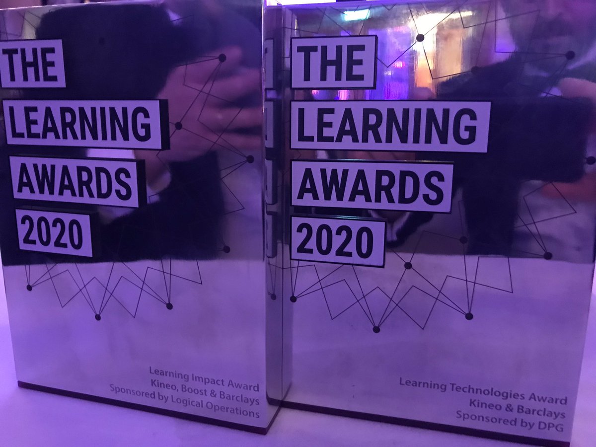 Double gold @kineo Best Learning Technologies Award ... Best Learning Impact Award #learningawards
