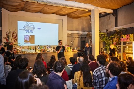 BCNscienceslam's tweet photo. The 8 slammers for the 7th @BCNscienceslam tomorrow have been selected and will thrill you with their research in #AI, #genomeregulation, #nanomedicine and many other fields. See you at 8pm at @maumaubarcelona. @CRGenomica @ChromDesign #scicomm #scienceslam https://t.co/JJgQ0qsQFP