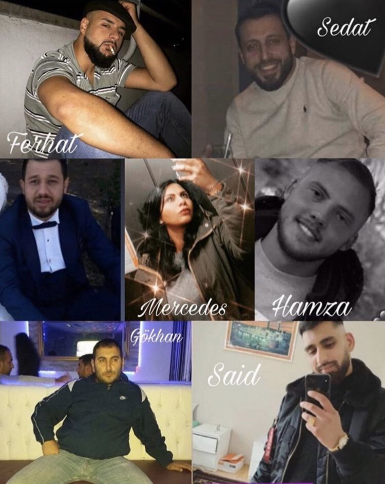 Erinnert ihre Gesichter und #SayTheirNames. 

#Hanau