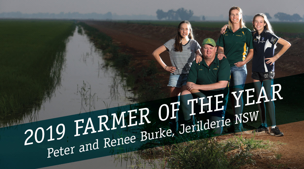 CONGRATULATIONS to Peter and Renee Burke from Jerilderie, NSW, who have just been named the overall winner of the 2019 Farmer of the Year Awards. Earlier tonight Peter and Renee were crowned 2019 #Cropping #FarmeroftheYear #FOTY19