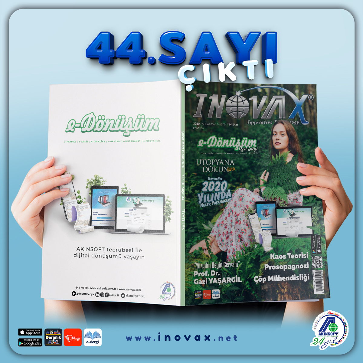 Türkiye’nin Bilim ve Teknoloji Dergisi INOVAX’ın 44.Sayısı Çıktı!
inovax.net
#inovax #bilim #technology #dergi #news #future #journal #book #dergilik #edergi #dmags #robot #teknoloji #robotics #science #books #life #uzay #space #magazine #akinrobotics #akinsoft