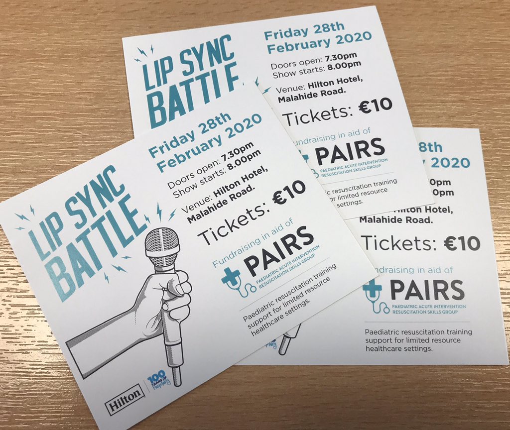 Only 1 week away! Please support this fun event in aid of PAIRSGroup, Irish medical &amp; nursing volunteers providing bespoke Resus training in resource limited settings; Kingston Jamaica March 2020! <a href="/RCPI_news/">Royal College of Physicians of Ireland</a> <a href="/crowley_philip/">Dr Philip Crowley</a> <a href="/Turloughbolger/">Turloughbolger</a> @RCPI_QI <a href="/IPA63778405/">Irish Paediatric Association (IPA)</a>