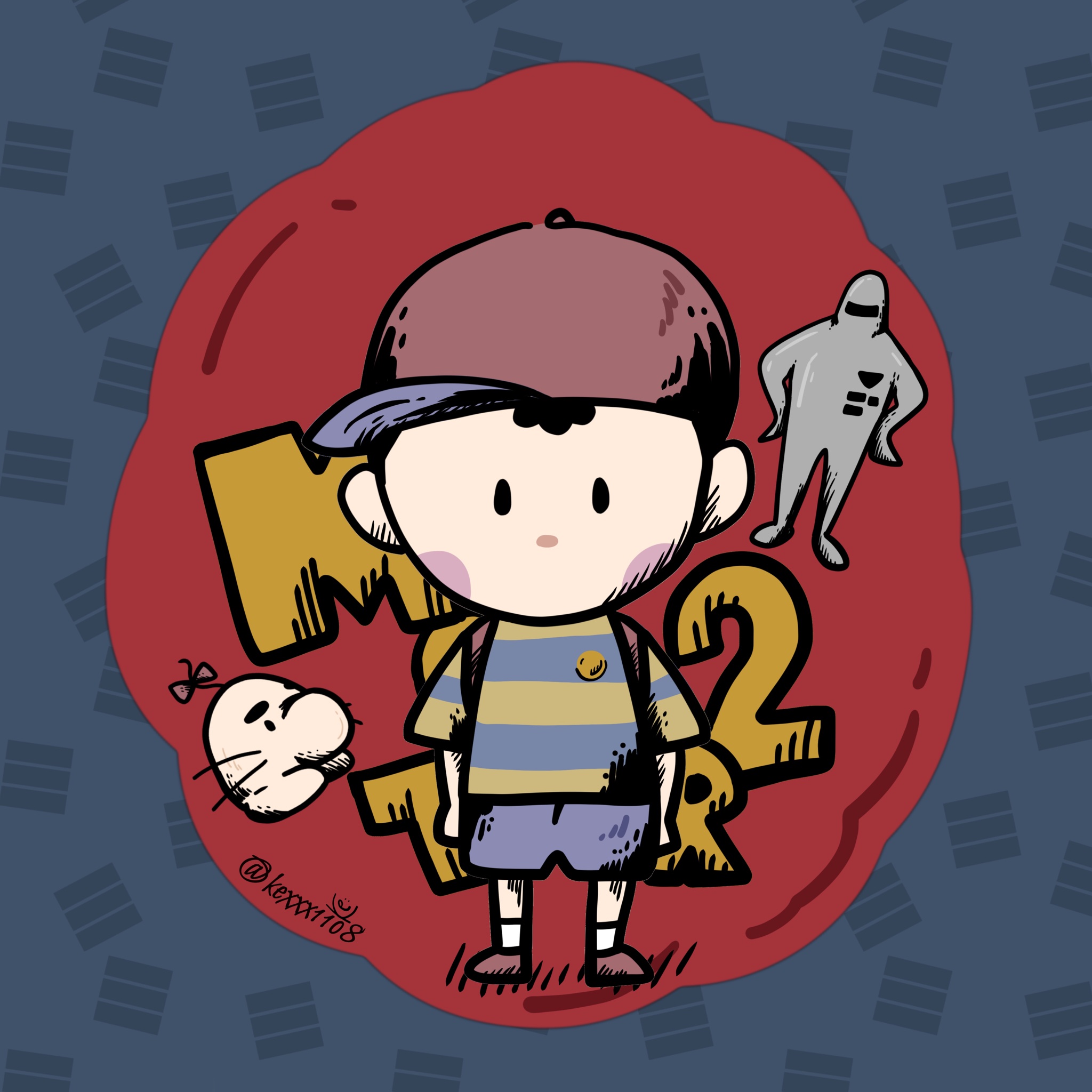 𝕂𝕖 𝕣 𝕚𝕒 Ke Ria どうぶつの森 イラスト ハル研40周年らしいので カービィじゃないけど 大好きなゲーム ㅅ Mother2のイラスト Mother2 Earthbound Hal40th Nintendo 絵描きさんと繋がりたい 絵描きさんとつながりたい