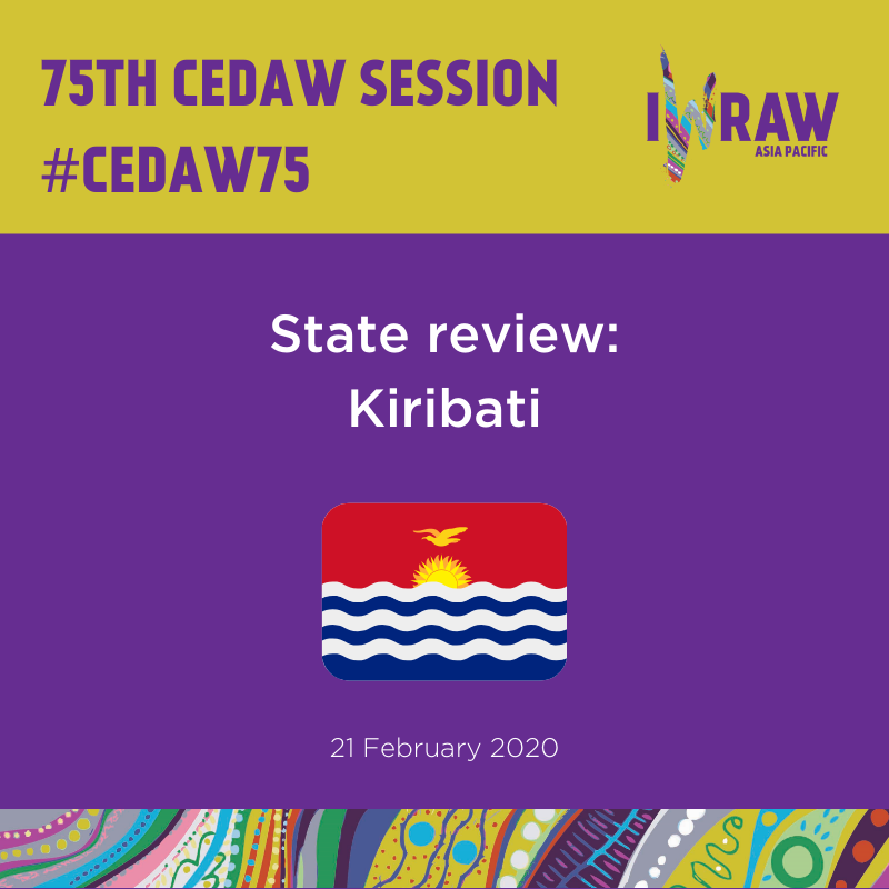 IWRAW_AP's tweet photo. #Kiribati's constructive dialogue with the CEDAW Committee is happening now. Watch live here: https://t.co/uRFm629ApQ #CEDAW75 https://t.co/gr1du5dnfk