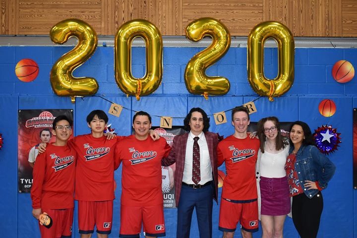 GuerinAthletics's tweet photo. Thank you to everyone who made last week's boys basketball senior night a very special event and helping urge the guys onto victory. It couldn't have gone any better. #CharacterClassCommitment #Crusaders #Family #GuerinPrideForever https://t.co/Dm26aOqG4w