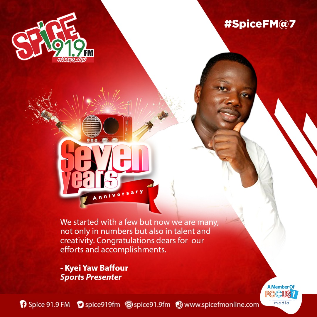 kyeiyawbaffour's tweet photo. We are still  in seven years anniversary @Spice919fm https://t.co/Ztw1m5QUFL